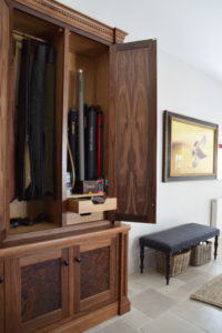 A Pair Of Bespoke Gun Cabinets In American Black Walnut Made In