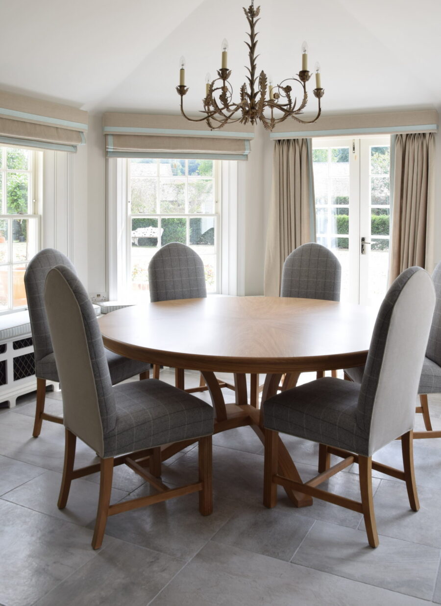A bespoke dining table was designed by Guild Anderson A bespoke dining table was designed by Guild Anderson