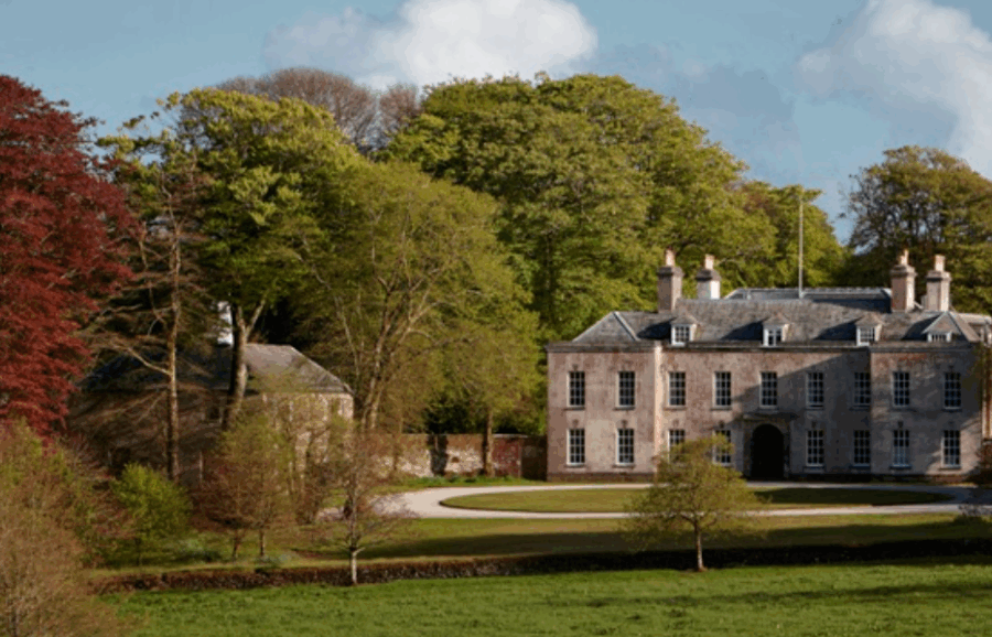 Trewithen House, Cornwall with 18th century Grade I Palladian architecture Trewithen House, Cornwall with 18th century Grade I Palladian architecture