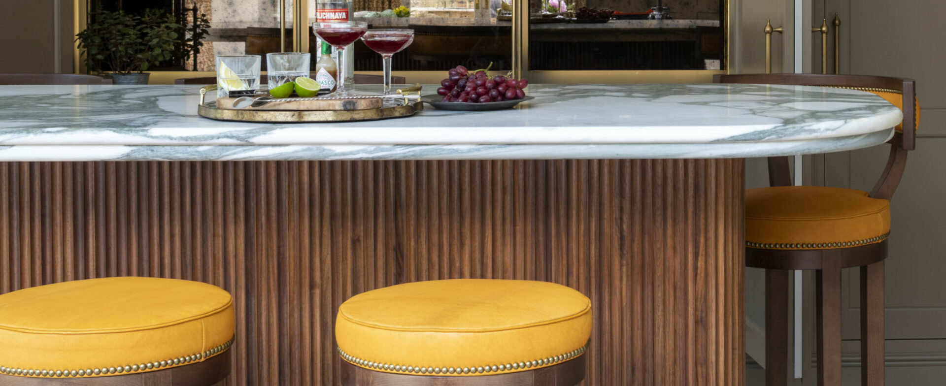 Bespoke Walnut Cocktail Bar in Hampshire Country House