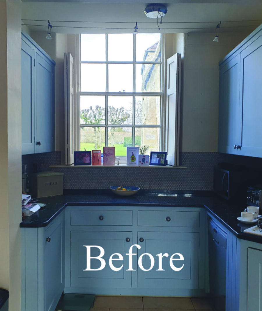 The original kitchen had a disjointed layout The original kitchen had a disjointed layout