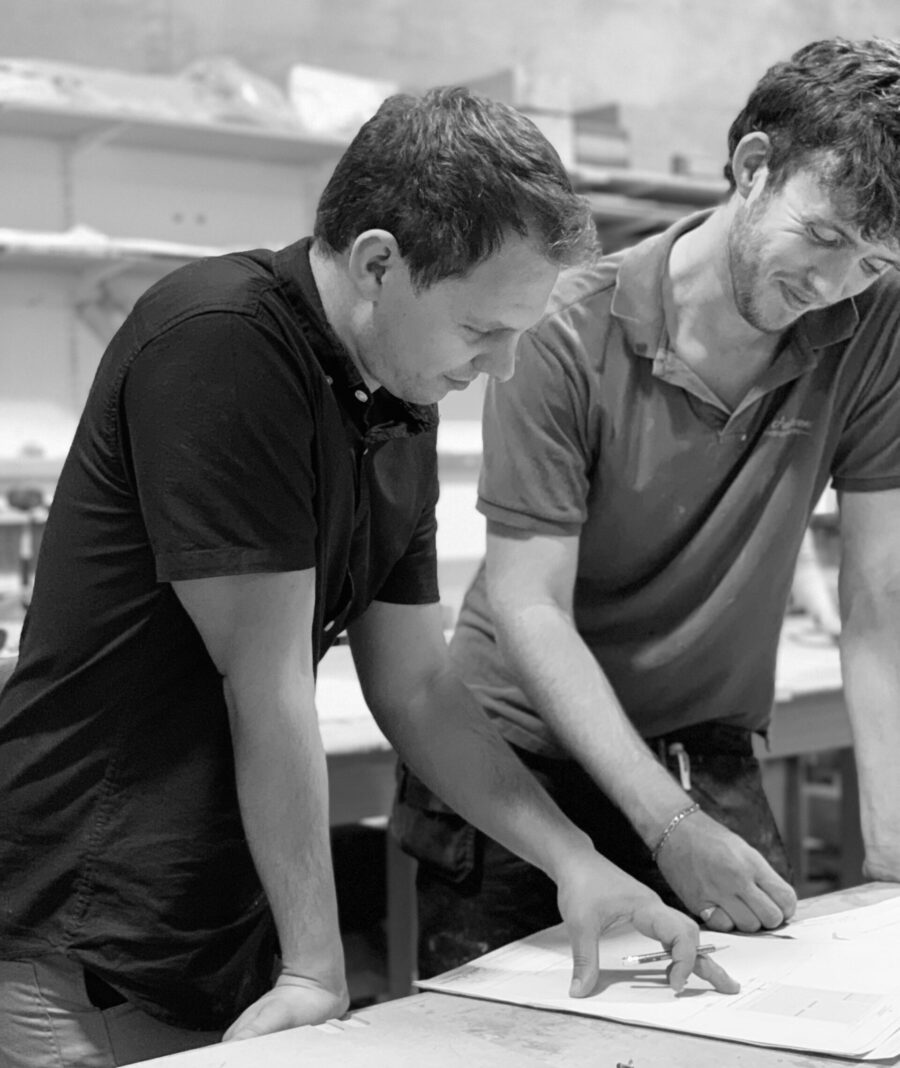 Steve in the Guild Anderson cabinet making workshop