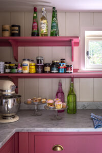 bespoke pink walk-in pantry