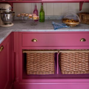 Bespoke hand made willow pantry baskets