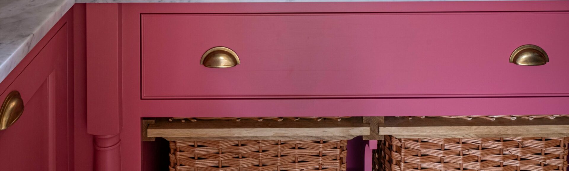 Bespoke hand made willow pantry baskets