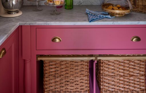 Bespoke hand made willow pantry baskets