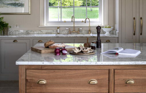 Walnut kitchen island