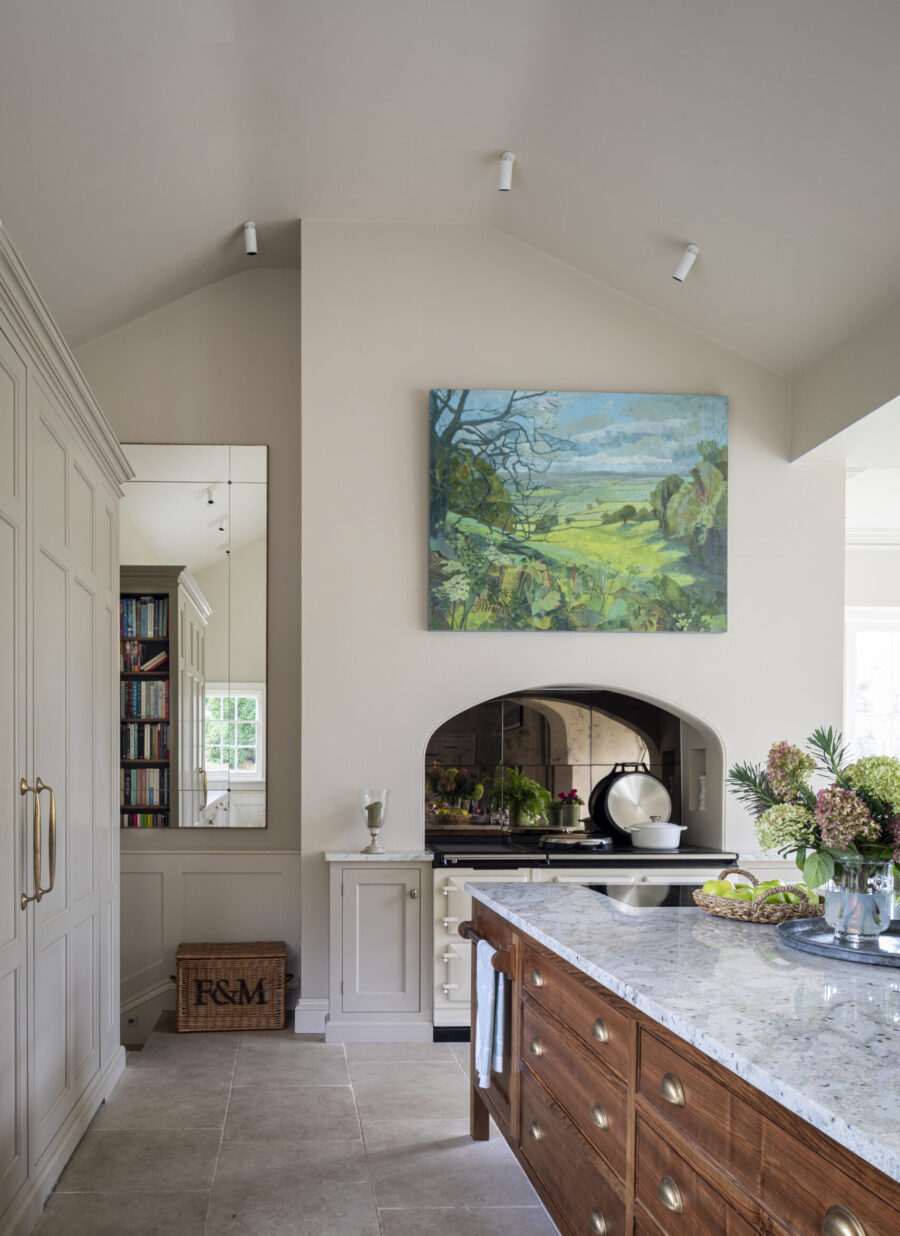 Natural European walnut kitchen island Natural European walnut kitchen island