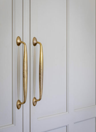 Solid brass bespoke kitchen handles