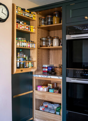 a larder cabinet in a cottage kitchen 