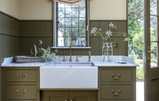 Tones of earthy brown are some of the Best Colours for Country House Kitchens