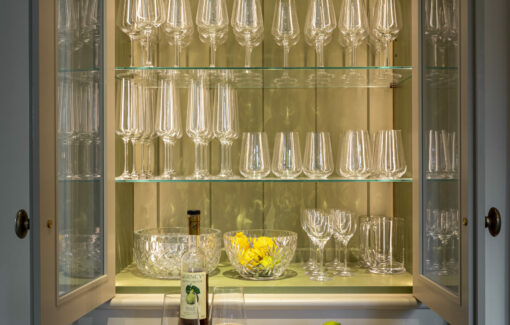 Owl Lighting residential lighting for a bespoke glass cabinet