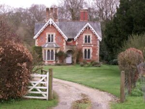 A victorian English cottage with ornate barge boards
