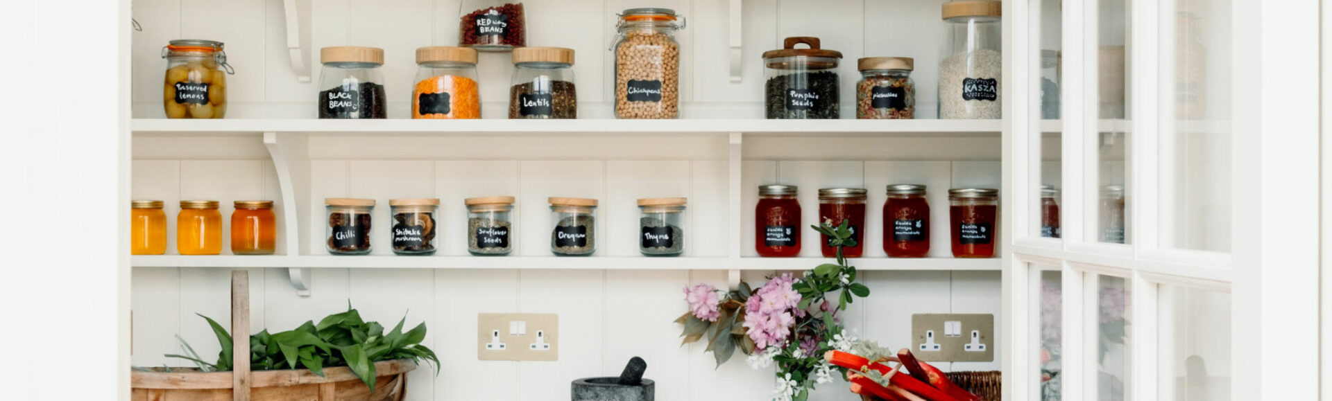 A glazed Walk-In Pantry