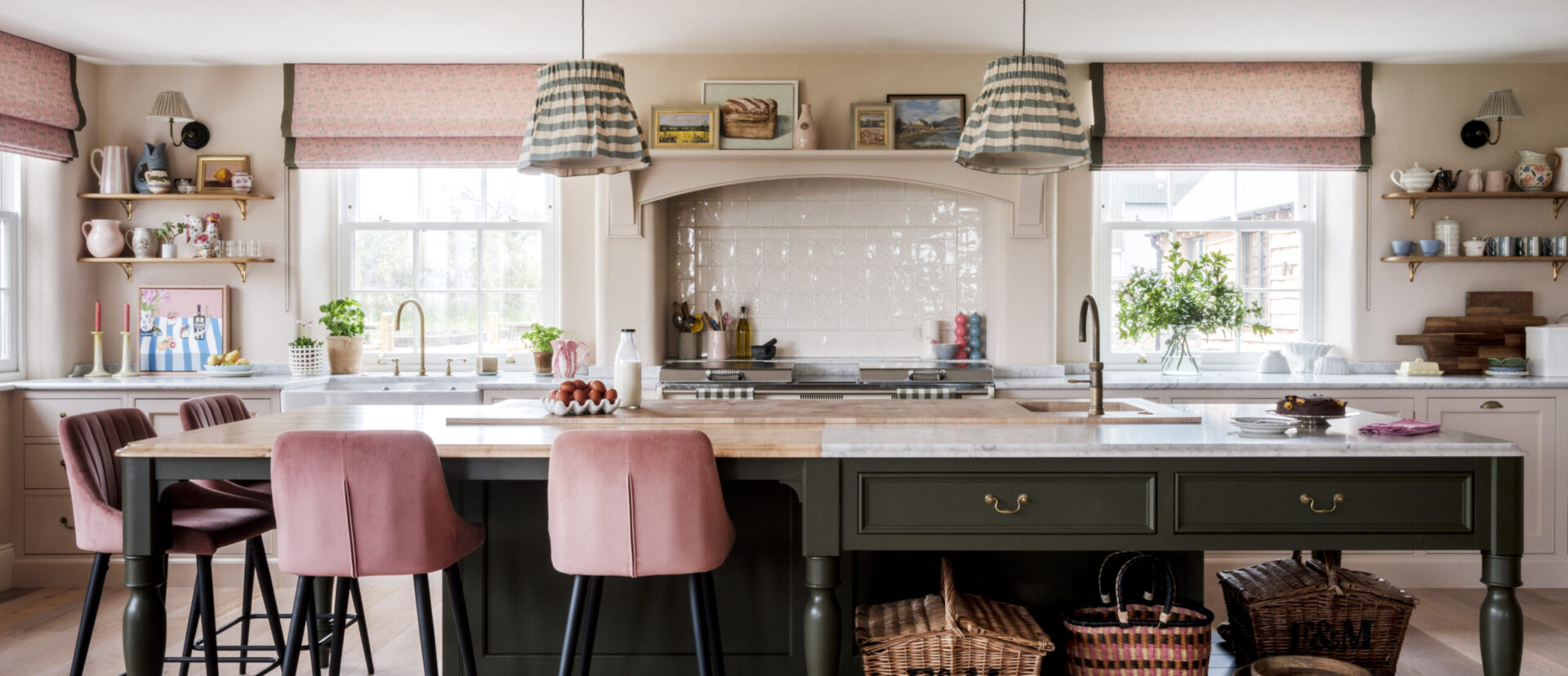 A Cook’s Table island large enough to be used for a multitude of tasks