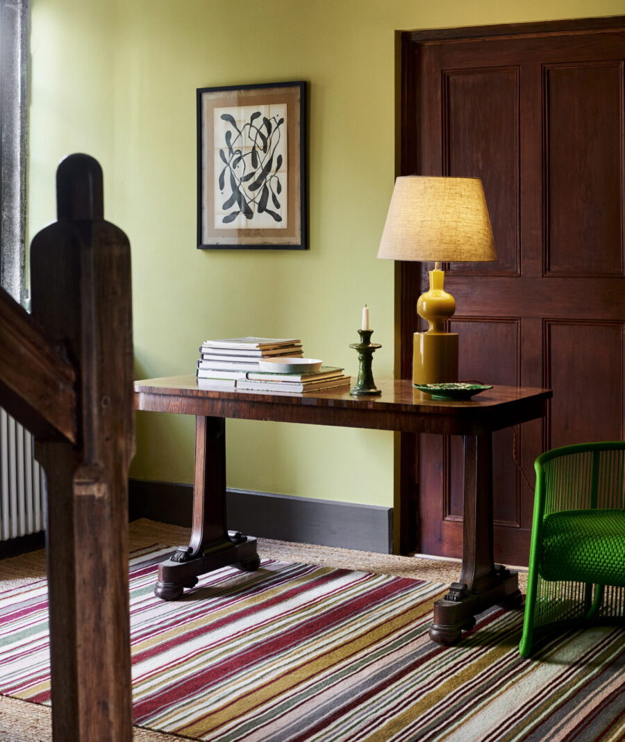 Tate & Darby handwoven flat weave Claret Stripe rug Tate & Darby handwoven flat weave Claret Stripe rug