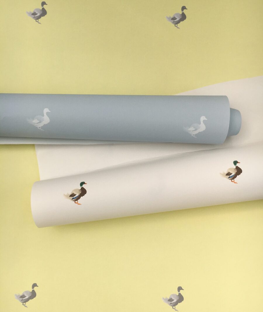 Upton Noble Ducks in a Row wallpaper