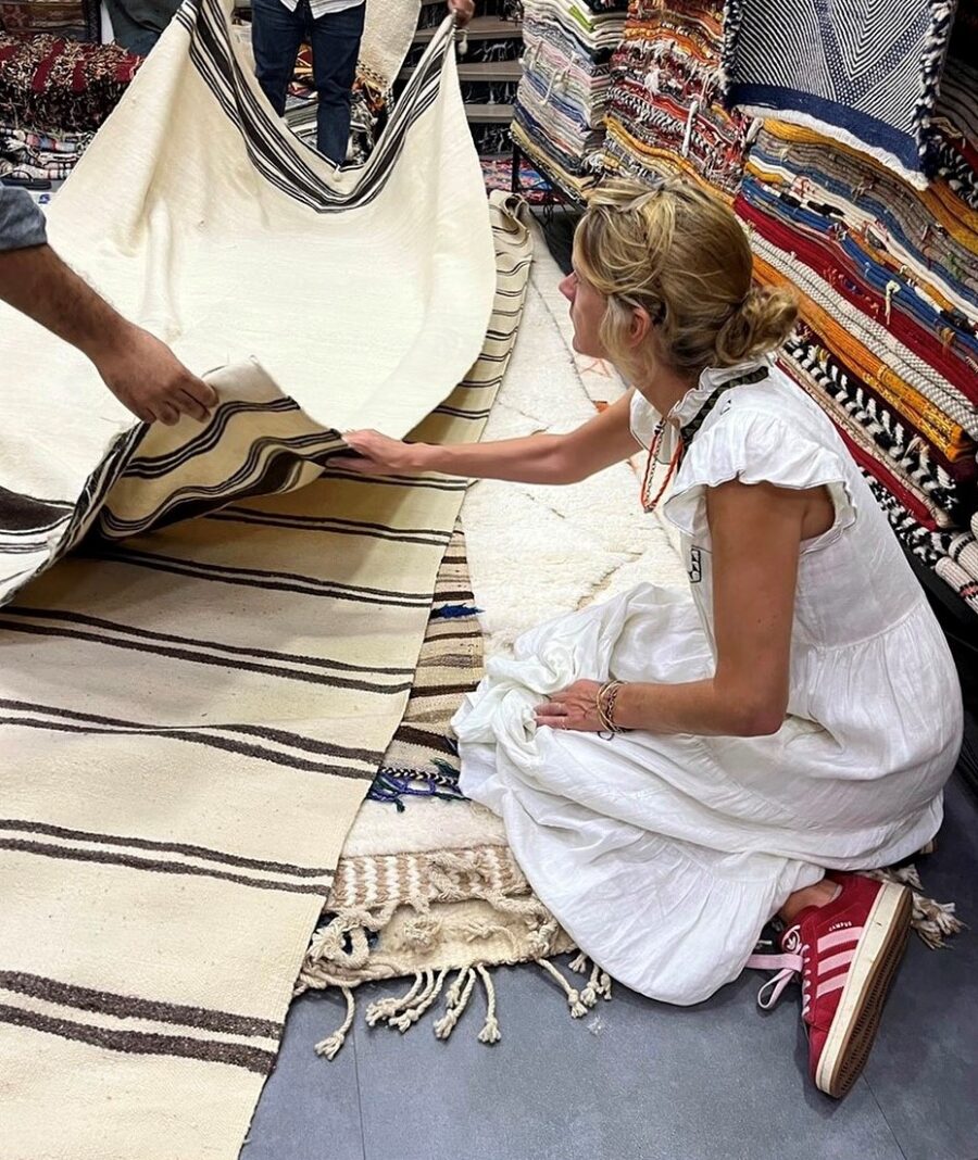 Kirsty Darby sourcing rugs in Morocco Kirsty Darby sourcing rugs in Morocco