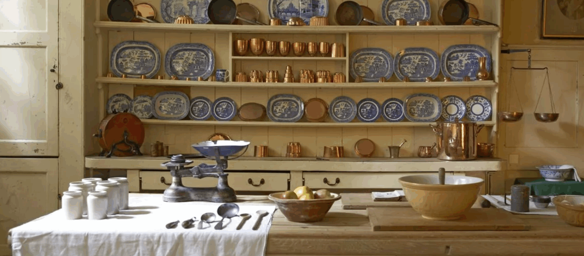 The Kitchen in the basement at Uppark, West Sussex 