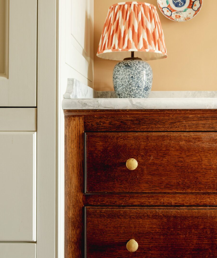 Hand finished aged oak drawers with brass handles Hand finished aged oak drawers with brass handles