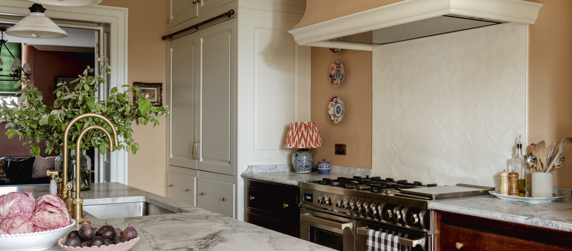 A Bertazonni range cooker with Sub Zero fridge freezer 