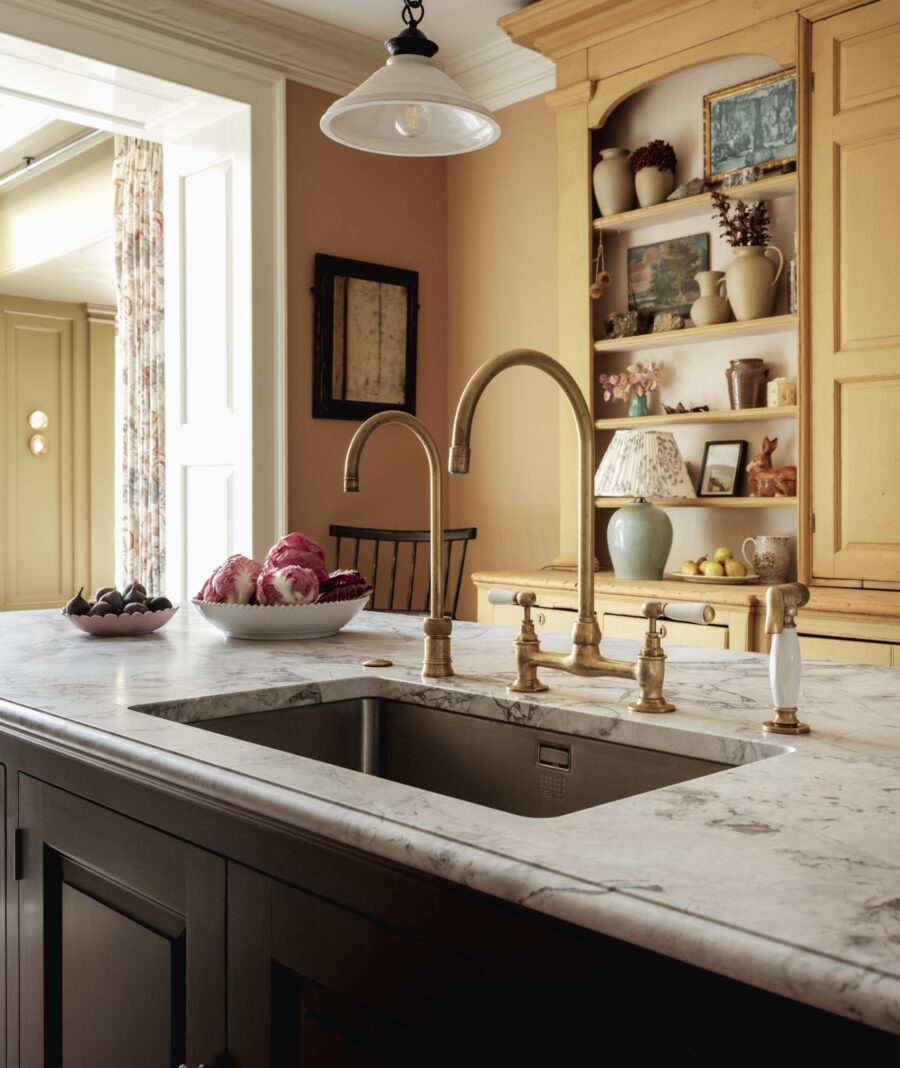 A Georgian town house kitchen with Barber Wilsons & Co kitchen tap