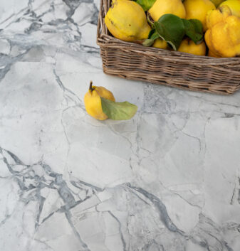 Bianco Eclipsia quartzite worktops used through the country farmhouse kitchen Bianco Eclipsia quartzite worktops used through the country farmhouse kitchen