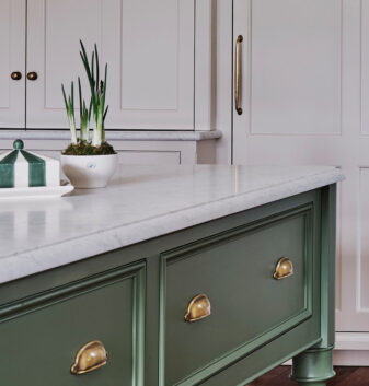 Issy Granger Circus Stripe Butter dish in a Guild Anderson kitchen