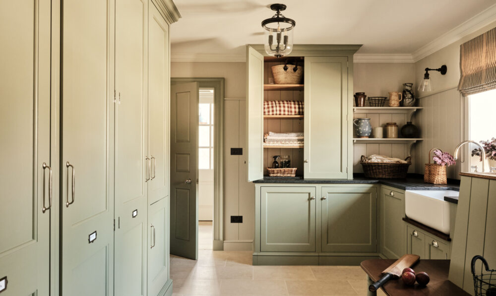 A multi functional boot room and utility room create a hard working back-of-house room